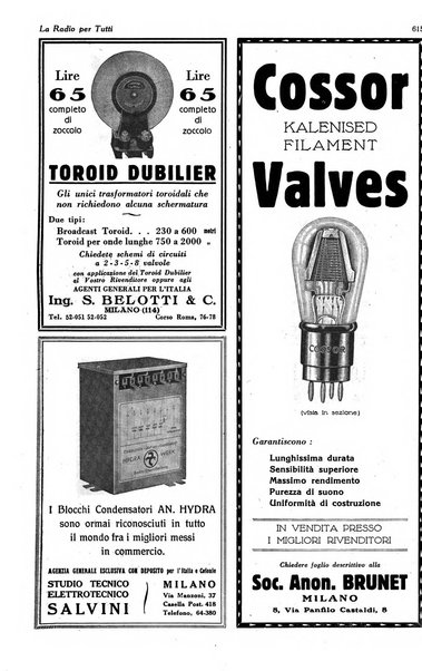 La radio per tutti rivista quindicinale di volgarizzazione radiotecnica, redatta e illustrata per esser compresa da tutti