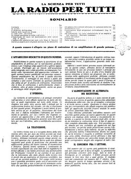 La radio per tutti rivista quindicinale di volgarizzazione radiotecnica, redatta e illustrata per esser compresa da tutti