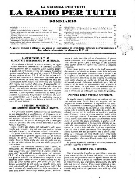 La radio per tutti rivista quindicinale di volgarizzazione radiotecnica, redatta e illustrata per esser compresa da tutti