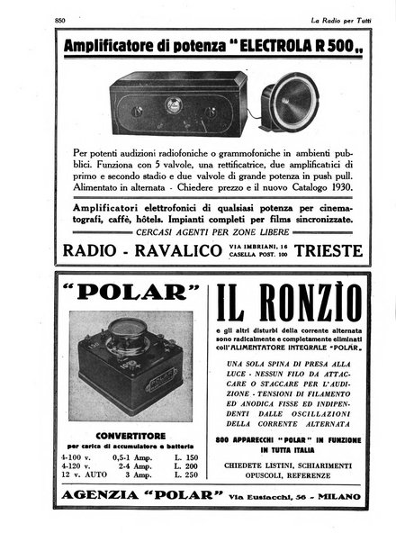 La radio per tutti rivista quindicinale di volgarizzazione radiotecnica, redatta e illustrata per esser compresa da tutti