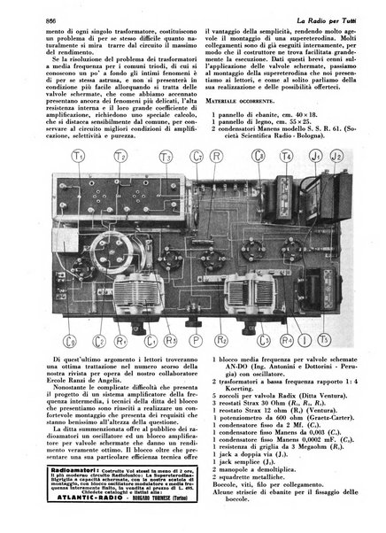 La radio per tutti rivista quindicinale di volgarizzazione radiotecnica, redatta e illustrata per esser compresa da tutti