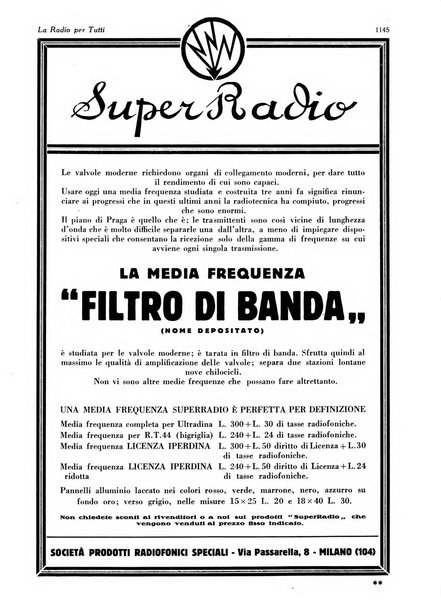 La radio per tutti rivista quindicinale di volgarizzazione radiotecnica, redatta e illustrata per esser compresa da tutti