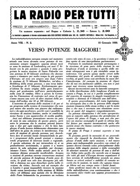 La radio per tutti rivista quindicinale di volgarizzazione radiotecnica, redatta e illustrata per esser compresa da tutti