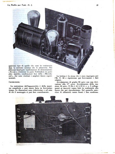 La radio per tutti rivista quindicinale di volgarizzazione radiotecnica, redatta e illustrata per esser compresa da tutti