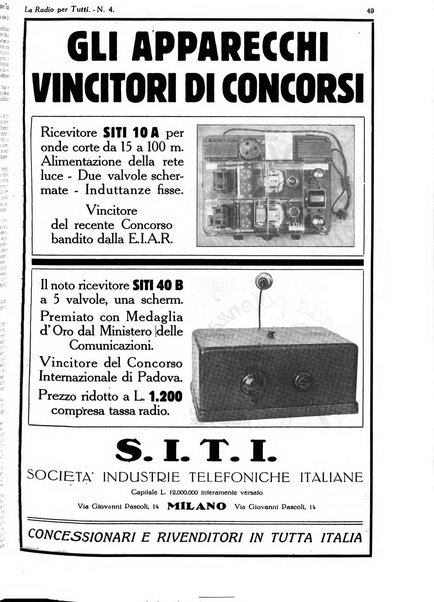 La radio per tutti rivista quindicinale di volgarizzazione radiotecnica, redatta e illustrata per esser compresa da tutti