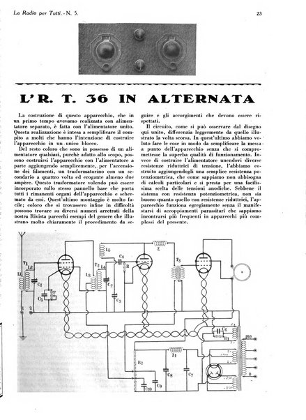 La radio per tutti rivista quindicinale di volgarizzazione radiotecnica, redatta e illustrata per esser compresa da tutti