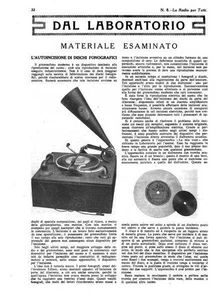 La radio per tutti rivista quindicinale di volgarizzazione radiotecnica, redatta e illustrata per esser compresa da tutti