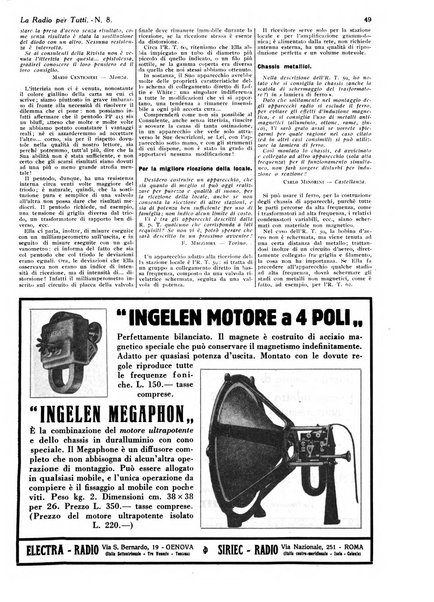 La radio per tutti rivista quindicinale di volgarizzazione radiotecnica, redatta e illustrata per esser compresa da tutti