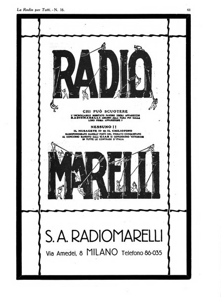 La radio per tutti rivista quindicinale di volgarizzazione radiotecnica, redatta e illustrata per esser compresa da tutti