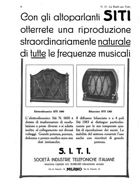 La radio per tutti rivista quindicinale di volgarizzazione radiotecnica, redatta e illustrata per esser compresa da tutti