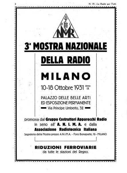 La radio per tutti rivista quindicinale di volgarizzazione radiotecnica, redatta e illustrata per esser compresa da tutti