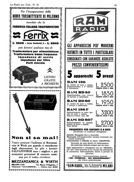 La radio per tutti rivista quindicinale di volgarizzazione radiotecnica, redatta e illustrata per esser compresa da tutti