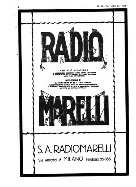 La radio per tutti rivista quindicinale di volgarizzazione radiotecnica, redatta e illustrata per esser compresa da tutti