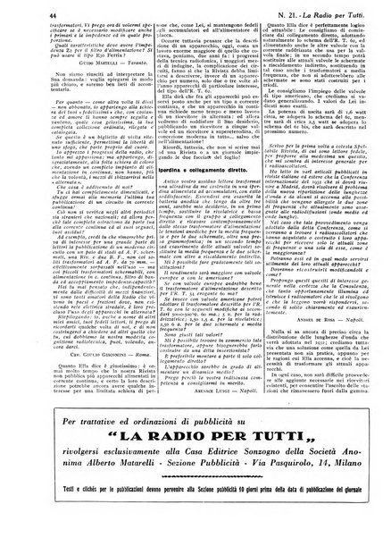 La radio per tutti rivista quindicinale di volgarizzazione radiotecnica, redatta e illustrata per esser compresa da tutti