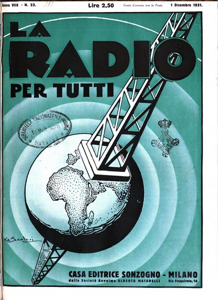 La radio per tutti rivista quindicinale di volgarizzazione radiotecnica, redatta e illustrata per esser compresa da tutti