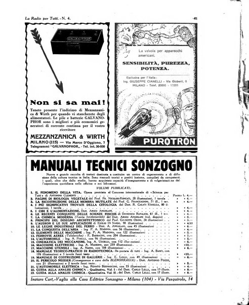 La radio per tutti rivista quindicinale di volgarizzazione radiotecnica, redatta e illustrata per esser compresa da tutti