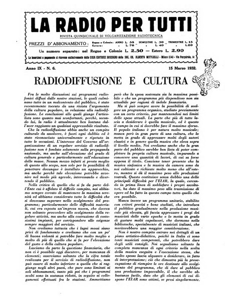 La radio per tutti rivista quindicinale di volgarizzazione radiotecnica, redatta e illustrata per esser compresa da tutti