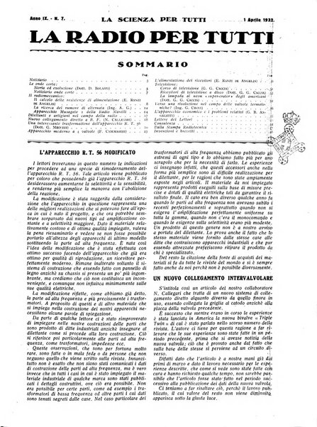 La radio per tutti rivista quindicinale di volgarizzazione radiotecnica, redatta e illustrata per esser compresa da tutti