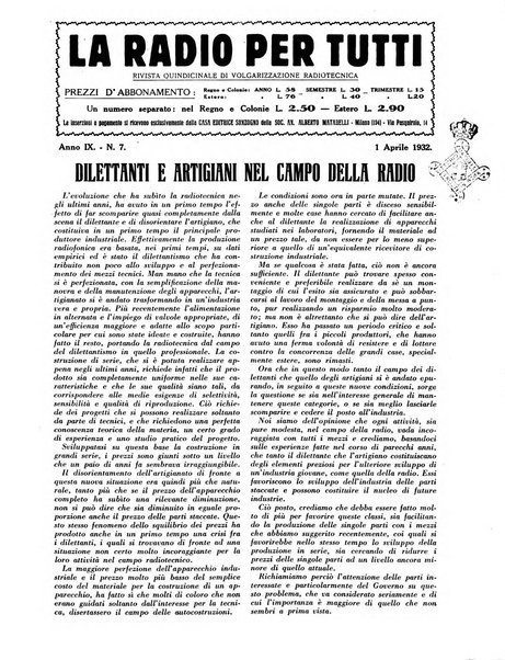 La radio per tutti rivista quindicinale di volgarizzazione radiotecnica, redatta e illustrata per esser compresa da tutti