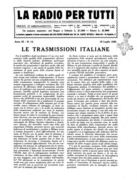 La radio per tutti rivista quindicinale di volgarizzazione radiotecnica, redatta e illustrata per esser compresa da tutti