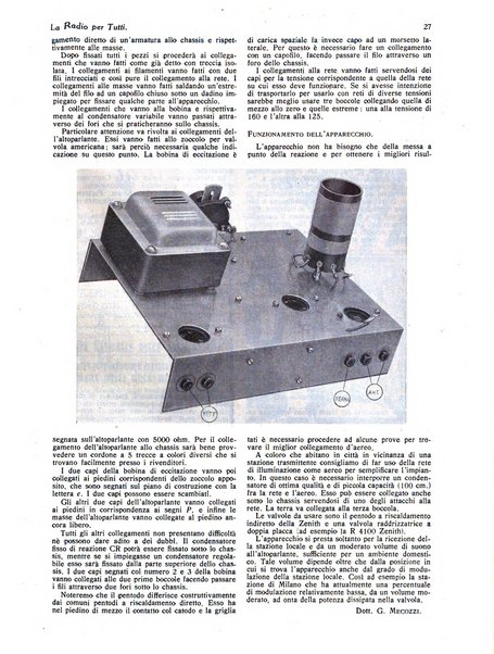 La radio per tutti rivista quindicinale di volgarizzazione radiotecnica, redatta e illustrata per esser compresa da tutti