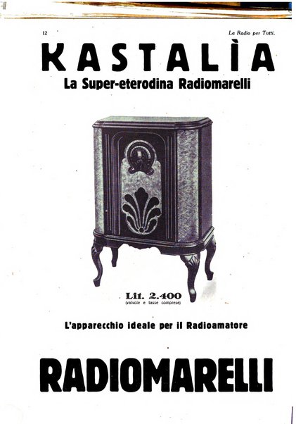 La radio per tutti rivista quindicinale di volgarizzazione radiotecnica, redatta e illustrata per esser compresa da tutti