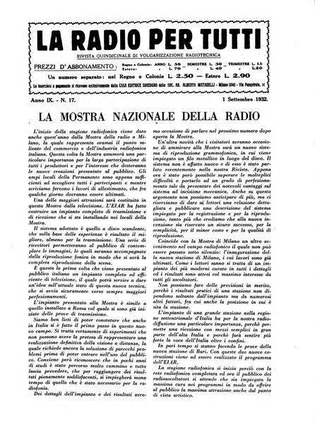 La radio per tutti rivista quindicinale di volgarizzazione radiotecnica, redatta e illustrata per esser compresa da tutti