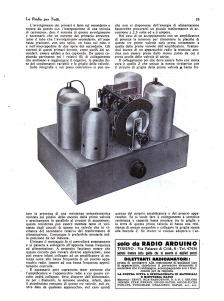 La radio per tutti rivista quindicinale di volgarizzazione radiotecnica, redatta e illustrata per esser compresa da tutti