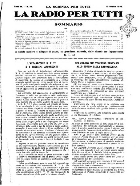 La radio per tutti rivista quindicinale di volgarizzazione radiotecnica, redatta e illustrata per esser compresa da tutti