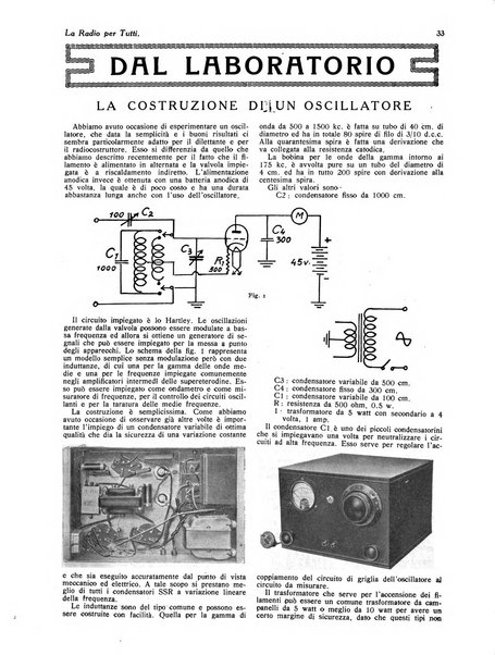 La radio per tutti rivista quindicinale di volgarizzazione radiotecnica, redatta e illustrata per esser compresa da tutti