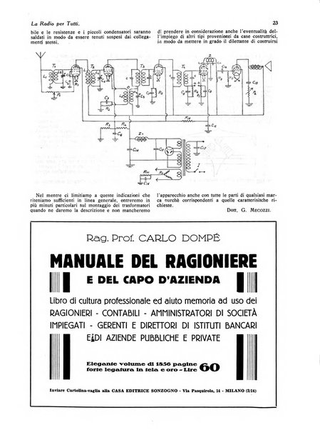 La radio per tutti rivista quindicinale di volgarizzazione radiotecnica, redatta e illustrata per esser compresa da tutti