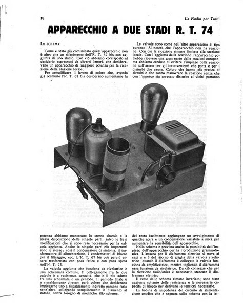 La radio per tutti rivista quindicinale di volgarizzazione radiotecnica, redatta e illustrata per esser compresa da tutti