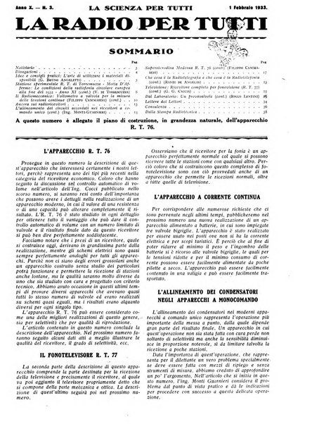 La radio per tutti rivista quindicinale di volgarizzazione radiotecnica, redatta e illustrata per esser compresa da tutti