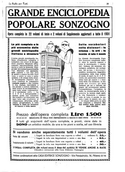 La radio per tutti rivista quindicinale di volgarizzazione radiotecnica, redatta e illustrata per esser compresa da tutti