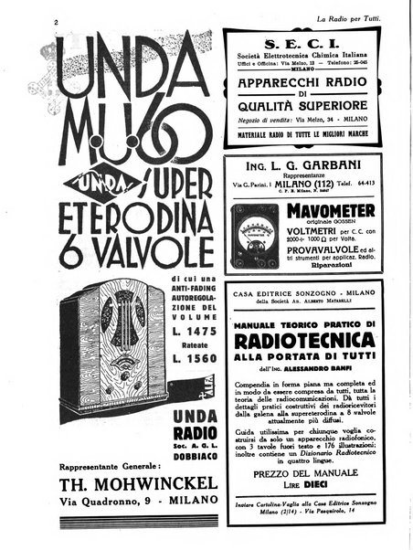 La radio per tutti rivista quindicinale di volgarizzazione radiotecnica, redatta e illustrata per esser compresa da tutti