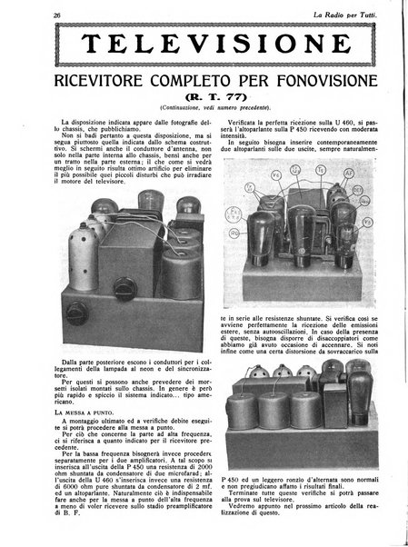 La radio per tutti rivista quindicinale di volgarizzazione radiotecnica, redatta e illustrata per esser compresa da tutti