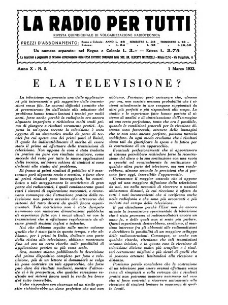 La radio per tutti rivista quindicinale di volgarizzazione radiotecnica, redatta e illustrata per esser compresa da tutti