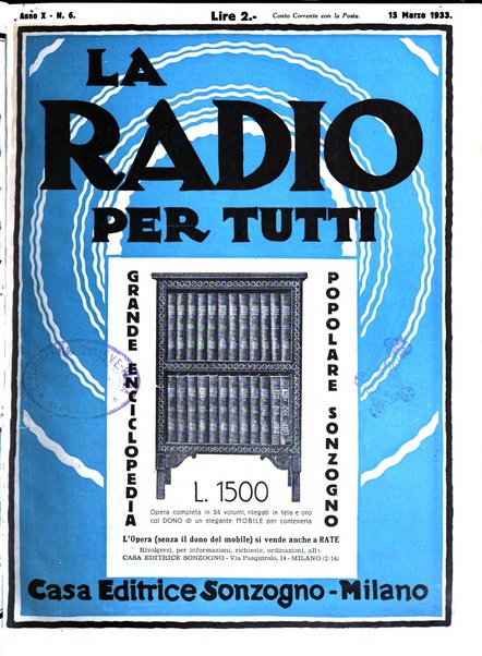 La radio per tutti rivista quindicinale di volgarizzazione radiotecnica, redatta e illustrata per esser compresa da tutti