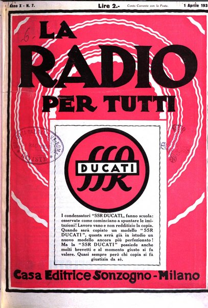 La radio per tutti rivista quindicinale di volgarizzazione radiotecnica, redatta e illustrata per esser compresa da tutti