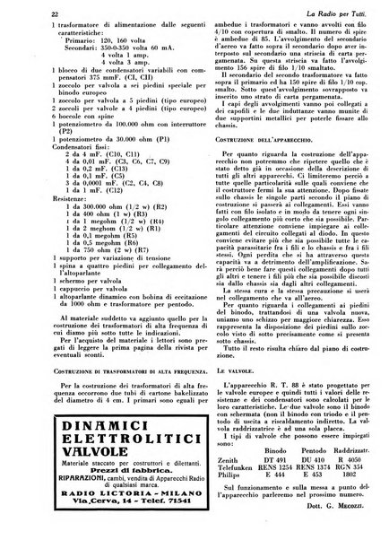 La radio per tutti rivista quindicinale di volgarizzazione radiotecnica, redatta e illustrata per esser compresa da tutti