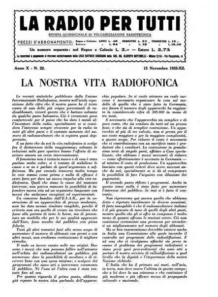 La radio per tutti rivista quindicinale di volgarizzazione radiotecnica, redatta e illustrata per esser compresa da tutti