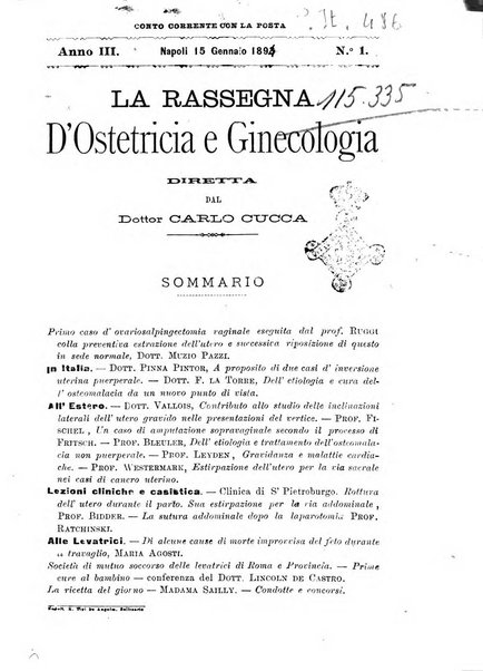 La rassegna d'ostetricia e ginecologia