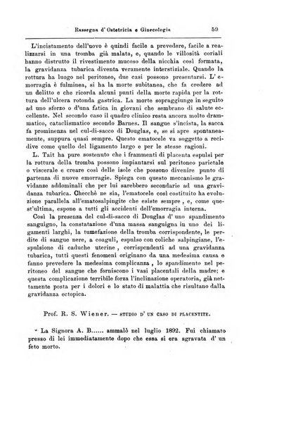 La rassegna d'ostetricia e ginecologia