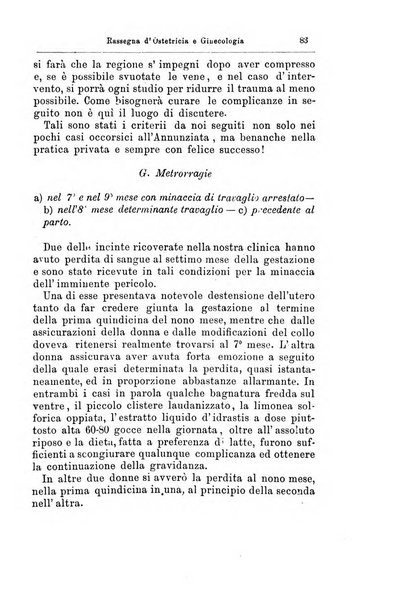 La rassegna d'ostetricia e ginecologia