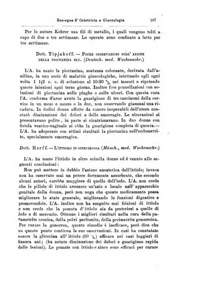 La rassegna d'ostetricia e ginecologia