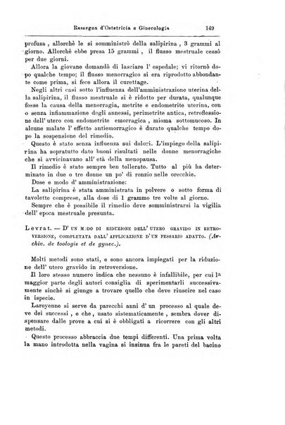 La rassegna d'ostetricia e ginecologia