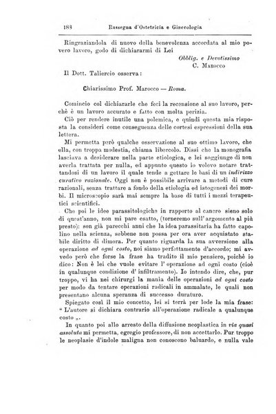 La rassegna d'ostetricia e ginecologia