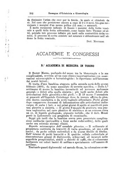 La rassegna d'ostetricia e ginecologia