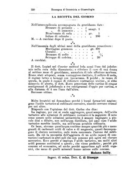 La rassegna d'ostetricia e ginecologia