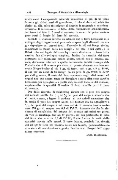 La rassegna d'ostetricia e ginecologia